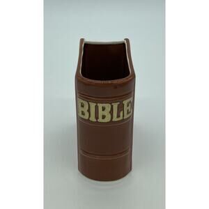Relpo Ceramic Bible Planter Pencil Holder Gift Multipurpose Use 5 X 4 Brown EUC